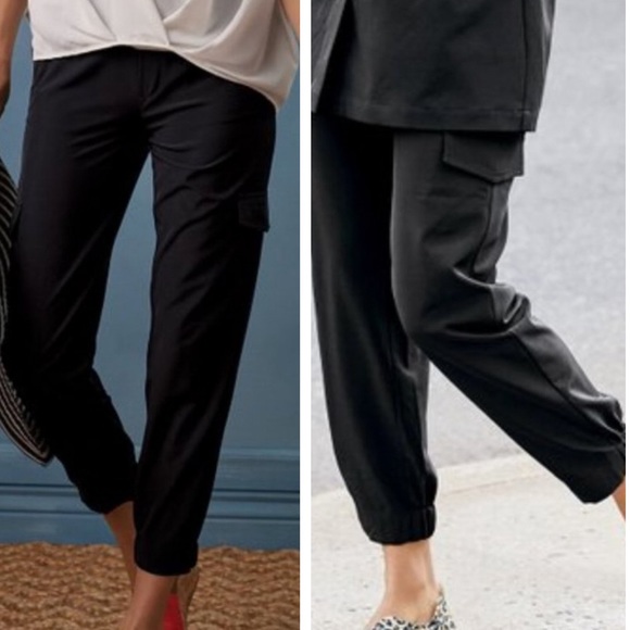 Soft Surroundings Pants - SOFT SURROUNDINGS NWT TALL GO LIVELY CARGO BLACK PANTS TALL LARGE